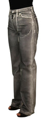 Dolce & Gabbana Grey Washed High Waist Denim Pants Cotton Jeans -   -  Dolce & Gabbana.