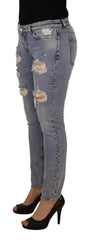 Dolce & Gabbana Blue Cotton Stretch Skinny Low Waist Denim Jeans -   -  Dolce & Gabbana.