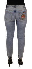 Dolce & Gabbana Blue Cotton Stretch Skinny Low Waist Denim Jeans -   -  Dolce & Gabbana.