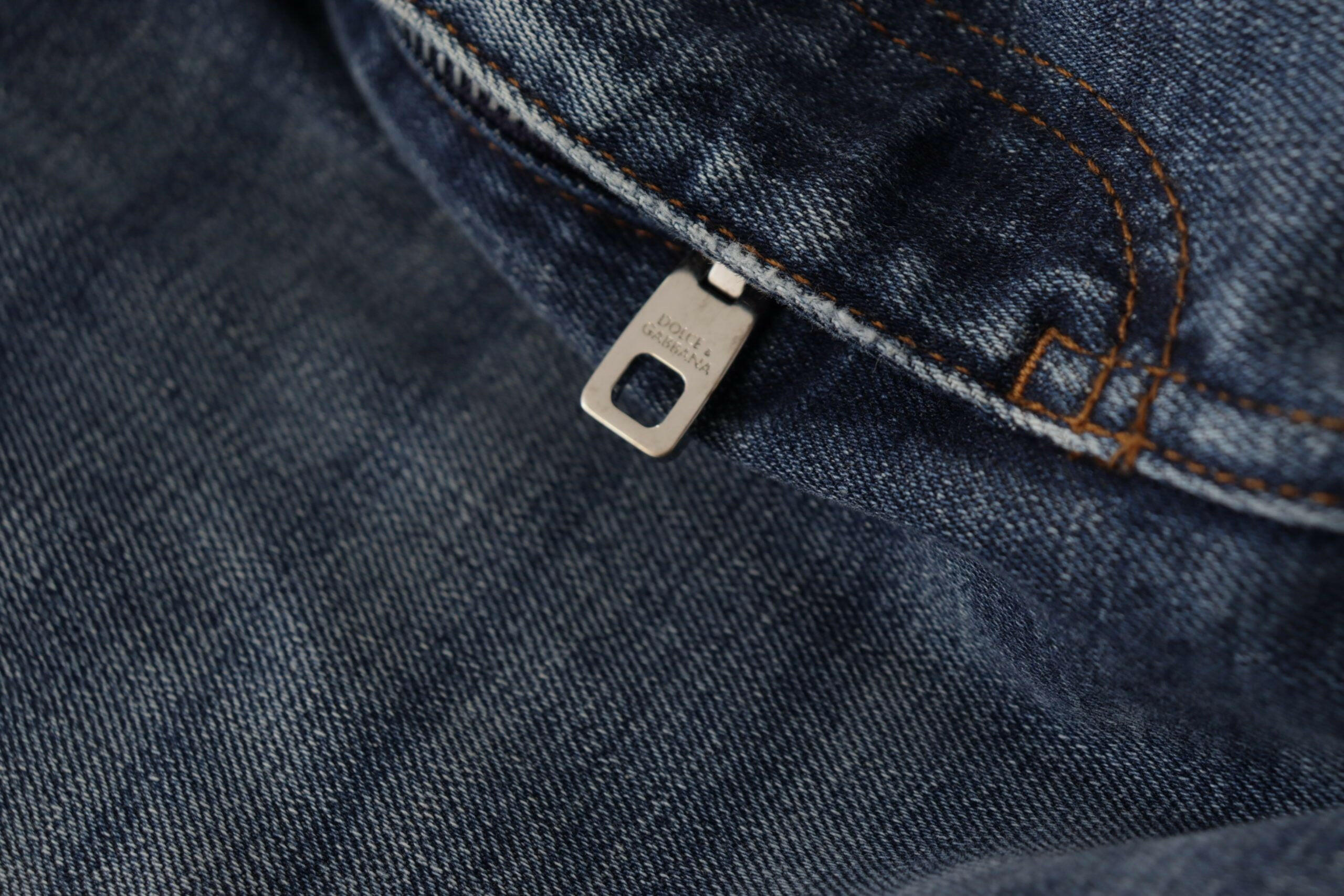 Dolce & Gabbana Blue Denim Crystal Embellished Pants Jeans -   -  Dolce & Gabbana. Dolce & Gabbana Blue Denim Crystal Embellished Pants Jeans -   -  Dolce & Gabbana.