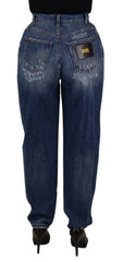 Dolce & Gabbana Blue Washed High Waist Loose Fit Pants -   -  Dolce & Gabbana.