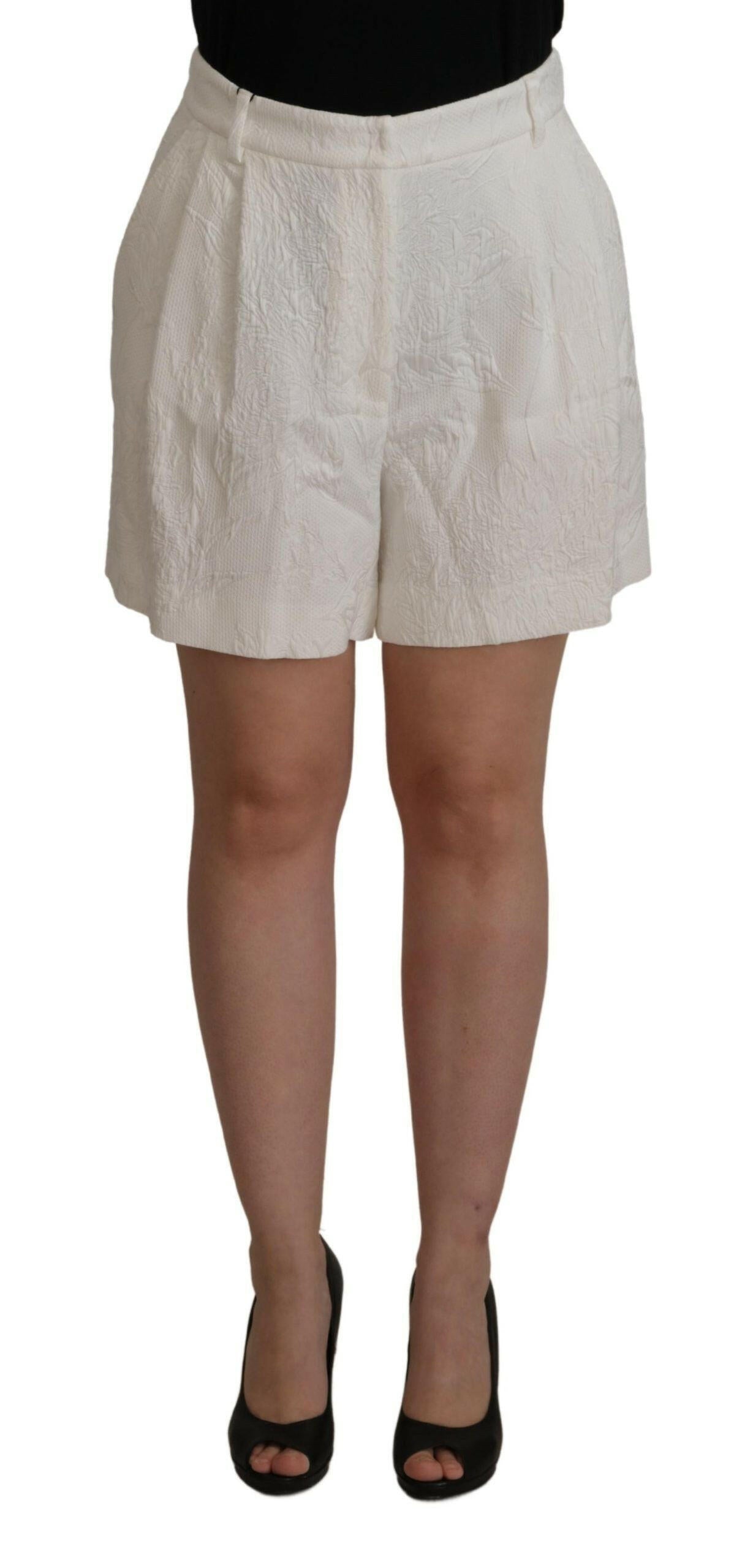 Dolce & Gabbana White High Waist Culotte Cotton Shorts -   -  Dolce & Gabbana.