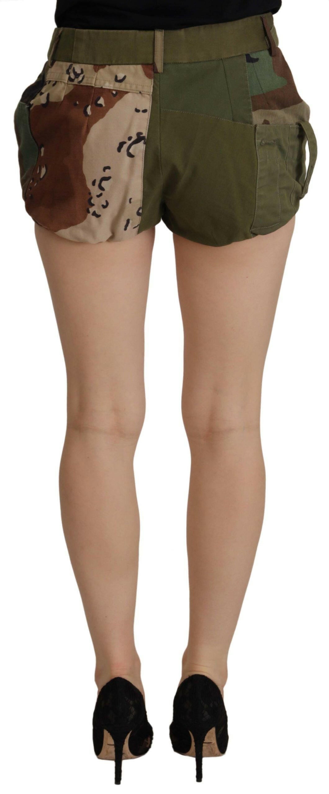 Dolce & Gabbana Green High Waist Hot Pants Cotton Army Shorts -   -  Dolce & Gabbana. Dolce & Gabbana Green High Waist Hot Pants Cotton Army Shorts -   -  Dolce & Gabbana.