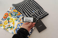 Dolce & Gabbana Multicolor Stripes Majolica Bermuda Shorts -   -  Dolce & Gabbana.