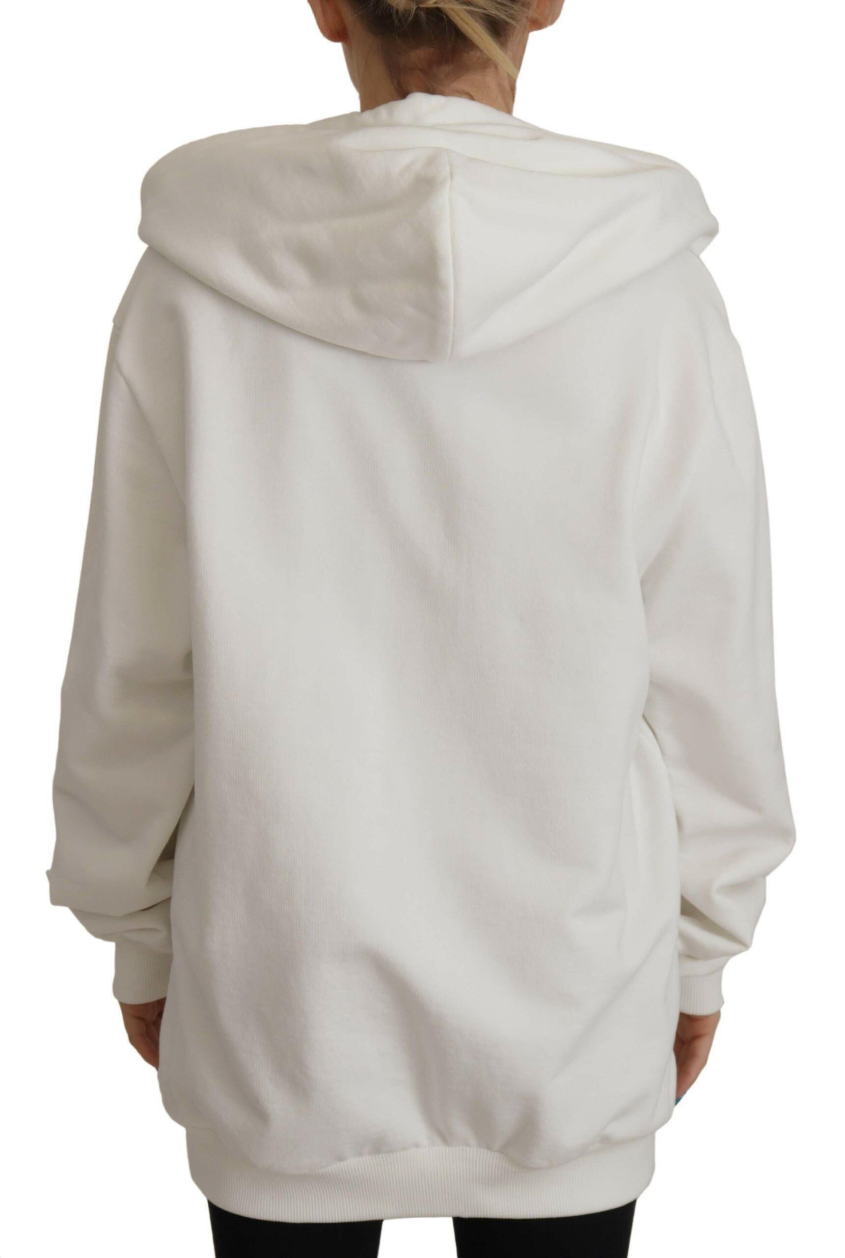 Dolce & Gabbana White Hoodie Pullover Embroidered Sweater -   -  Dolce & Gabbana. Dolce & Gabbana White Hoodie Pullover Embroidered Sweater -   -  Dolce & Gabbana.