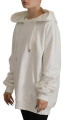 Dolce & Gabbana White Hoodie Pullover Embroidered Sweater -   -  Dolce & Gabbana.