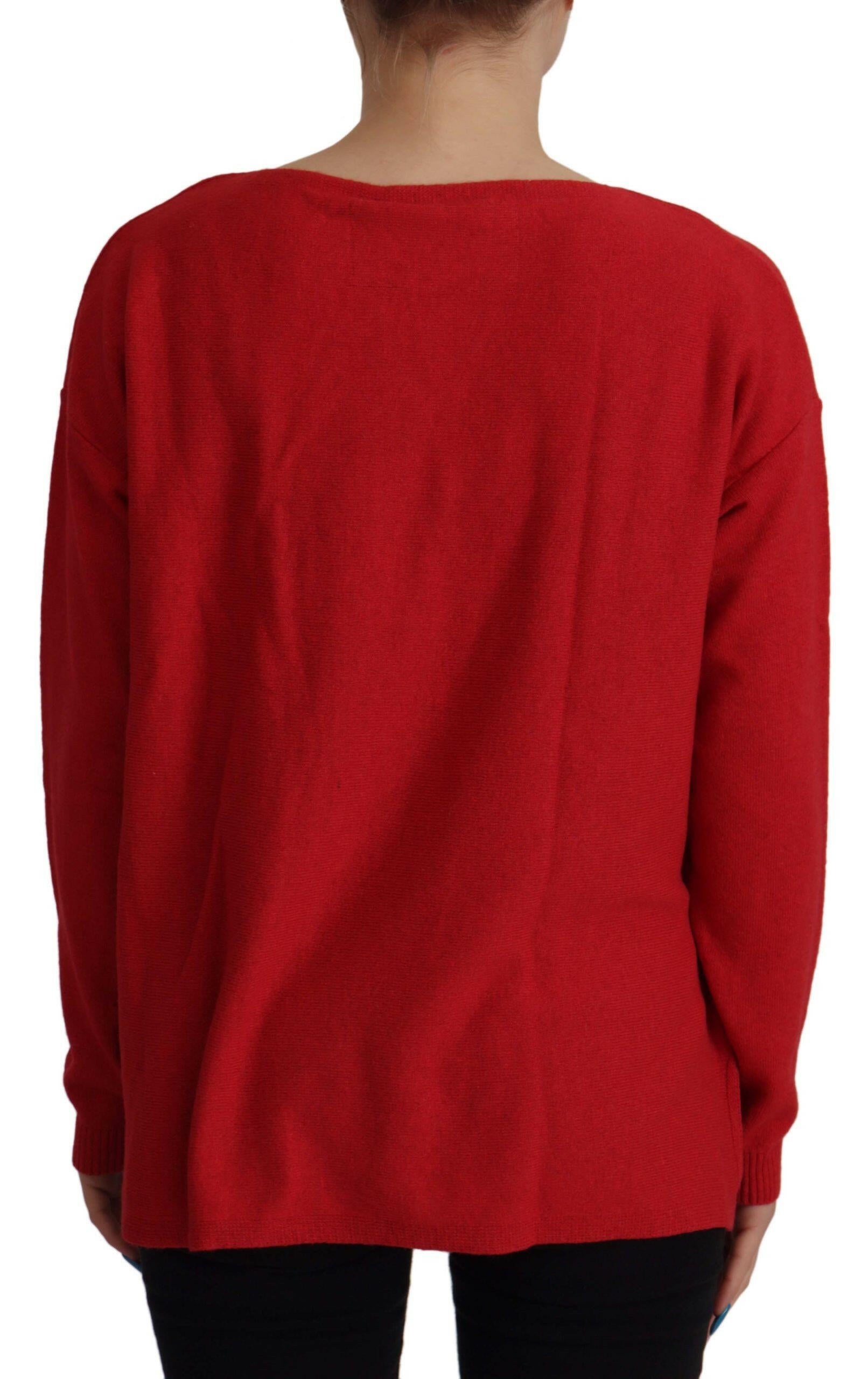 Dolce & Gabbana Red Wool Knit Round Neck Pullover Sweater -   -  Dolce & Gabbana. Dolce & Gabbana Red Wool Knit Round Neck Pullover Sweater -   -  Dolce & Gabbana.