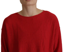 Dolce & Gabbana Red Wool Knit Round Neck Pullover Sweater -   -  Dolce & Gabbana.