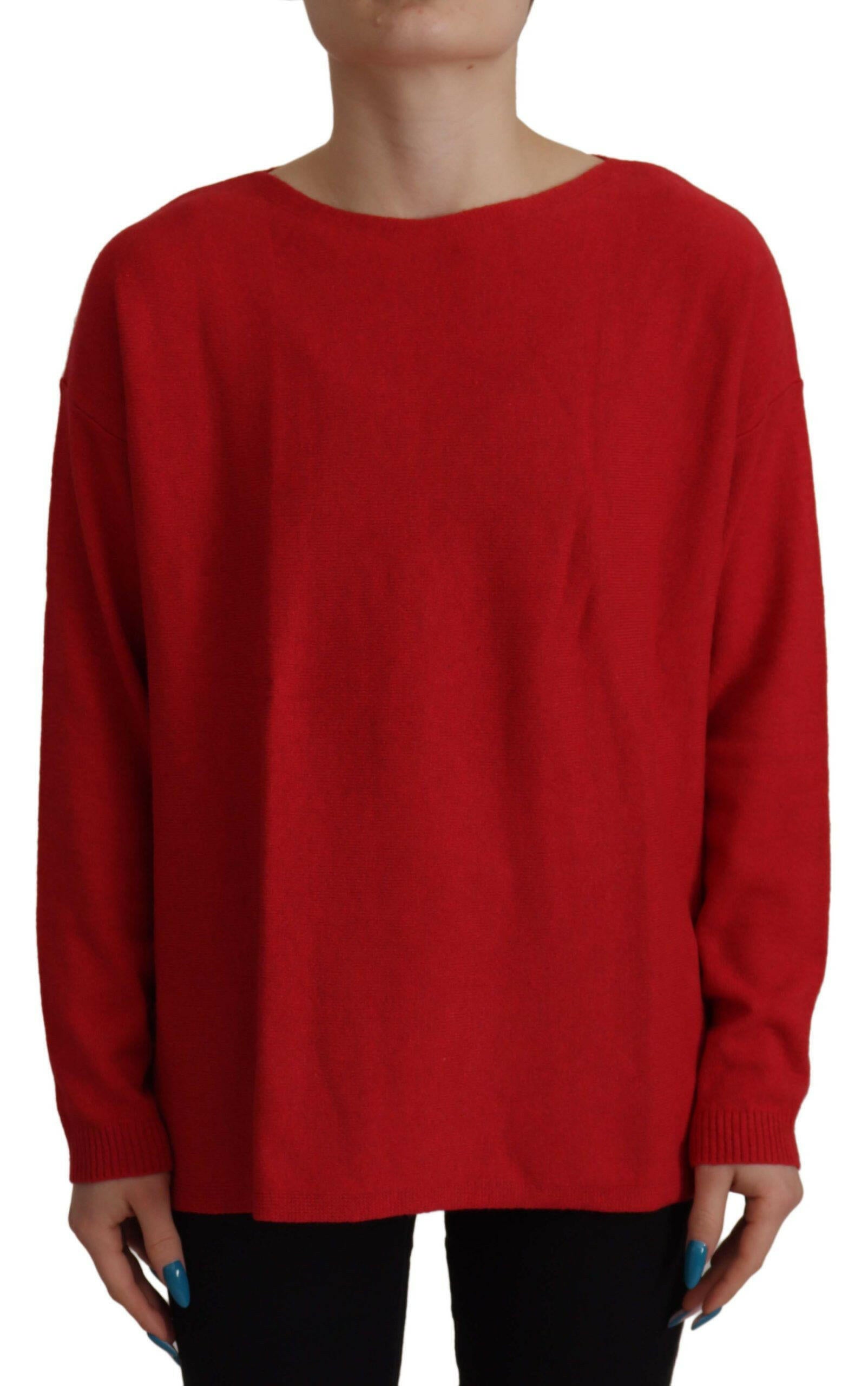 Dolce & Gabbana Red Wool Knit Round Neck Pullover Sweater -   -  Dolce & Gabbana.