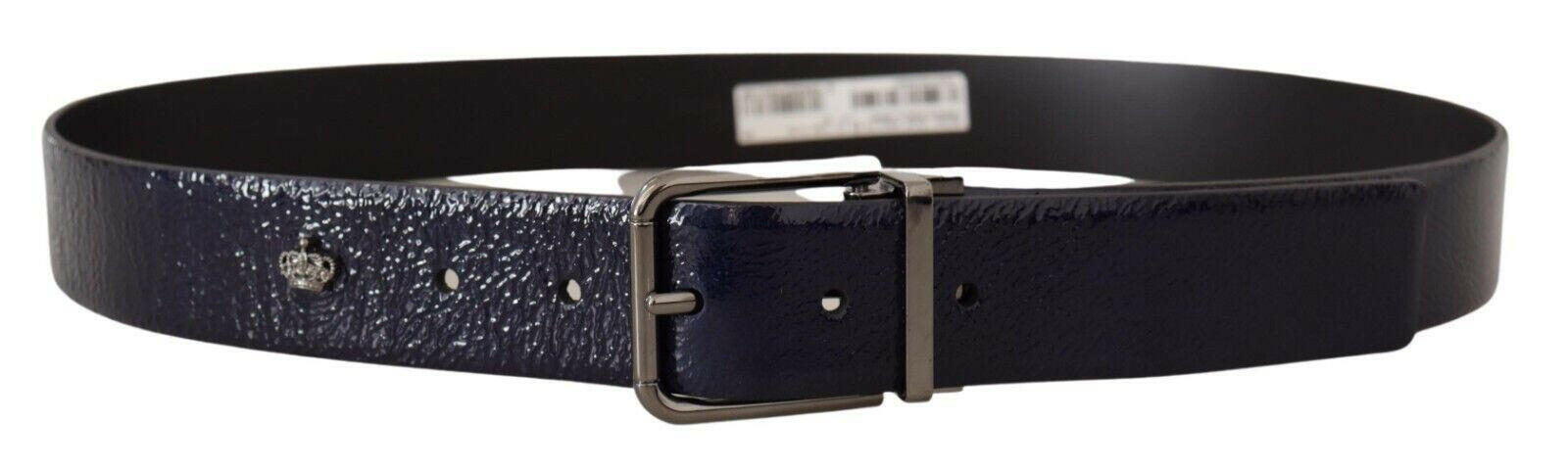 Dolce & Gabbana Blue Patent Leather Vernice Silver Logo Buckle Belt -   -  Dolce & Gabbana. Dolce & Gabbana Blue Patent Leather Vernice Silver Logo Buckle Belt -   -  Dolce & Gabbana.