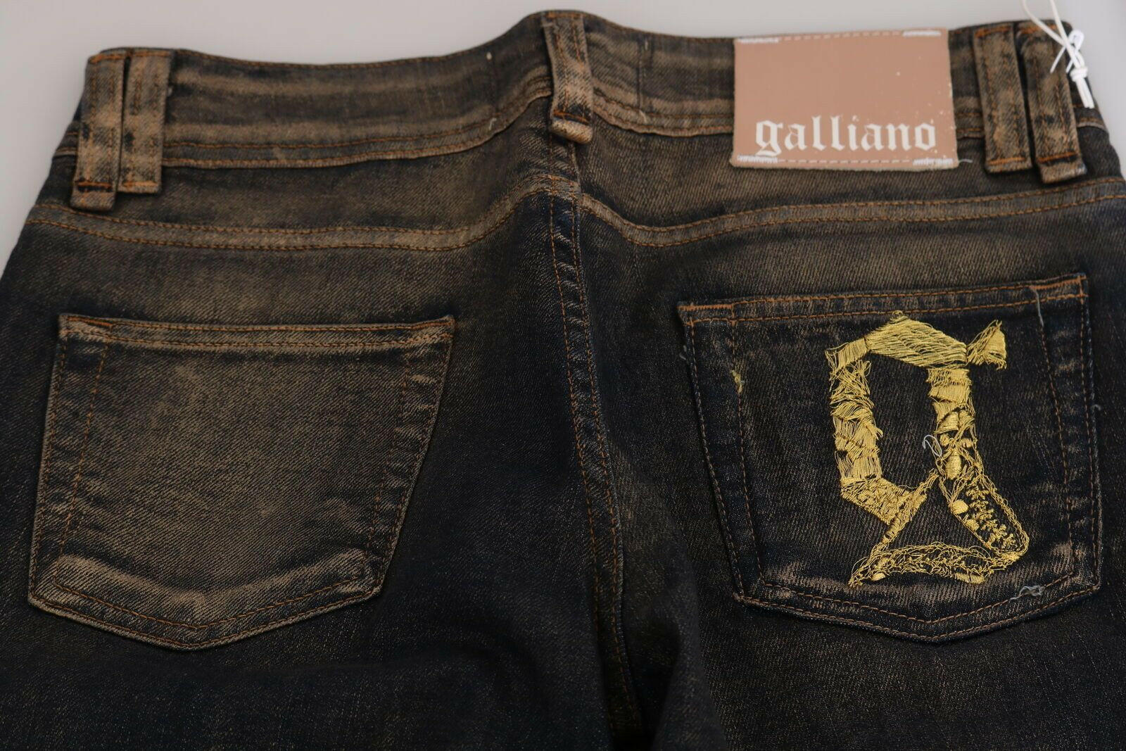 John Galliano Black Washed Mid Waist Flared Denim Pants Cotton -   -  John Galliano. John Galliano Black Washed Mid Waist Flared Denim Pants Cotton -   -  John Galliano.