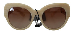 Dolce & Gabbana Beige Acetate Full Rim Brown Lense DG4294 Sunglasses -  Jewellery, Women -  Dolce & Gabbana.