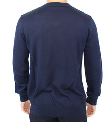 Ermanno Scervino Blue Wool Blend V-neck Pullover Sweater -   -  Ermanno Scervino.