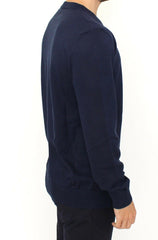 Ermanno Scervino Blue Wool Blend V-neck Pullover Sweater -   -  Ermanno Scervino.