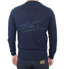 Ermanno Scervino Blue Wool Cashmere Cardigan Pullover Sweater -   -  Ermanno Scervino.