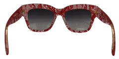 Dolce & Gabbana Red Lace Acetate Rectangle Shades  DG4231F  Sunglasses -  Jewellery, Women -  Dolce & Gabbana.