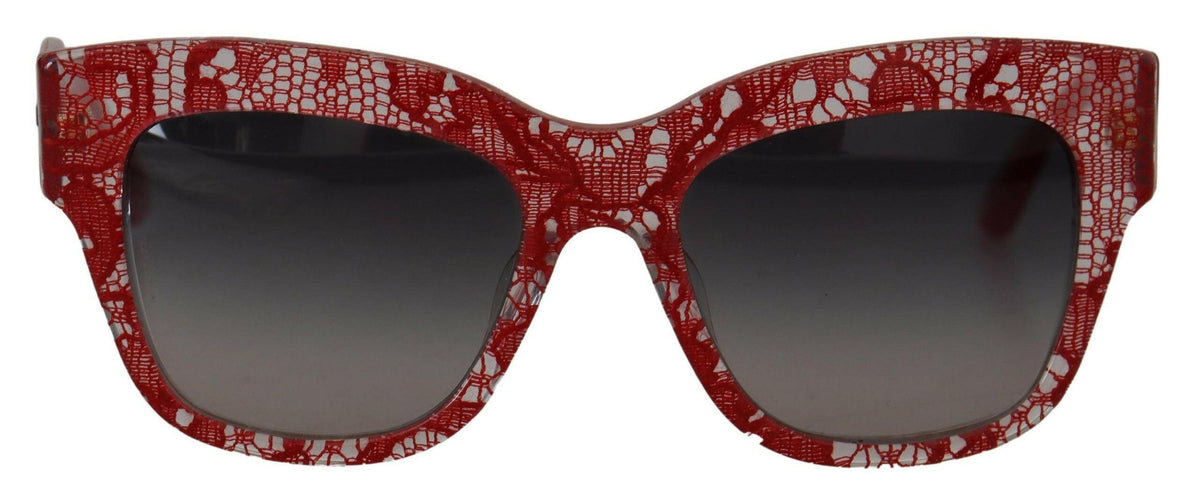 Dolce & Gabbana Red Lace Acetate Rectangle Shades  DG4231F  Sunglasses -  Jewellery, Women -  Dolce & Gabbana.