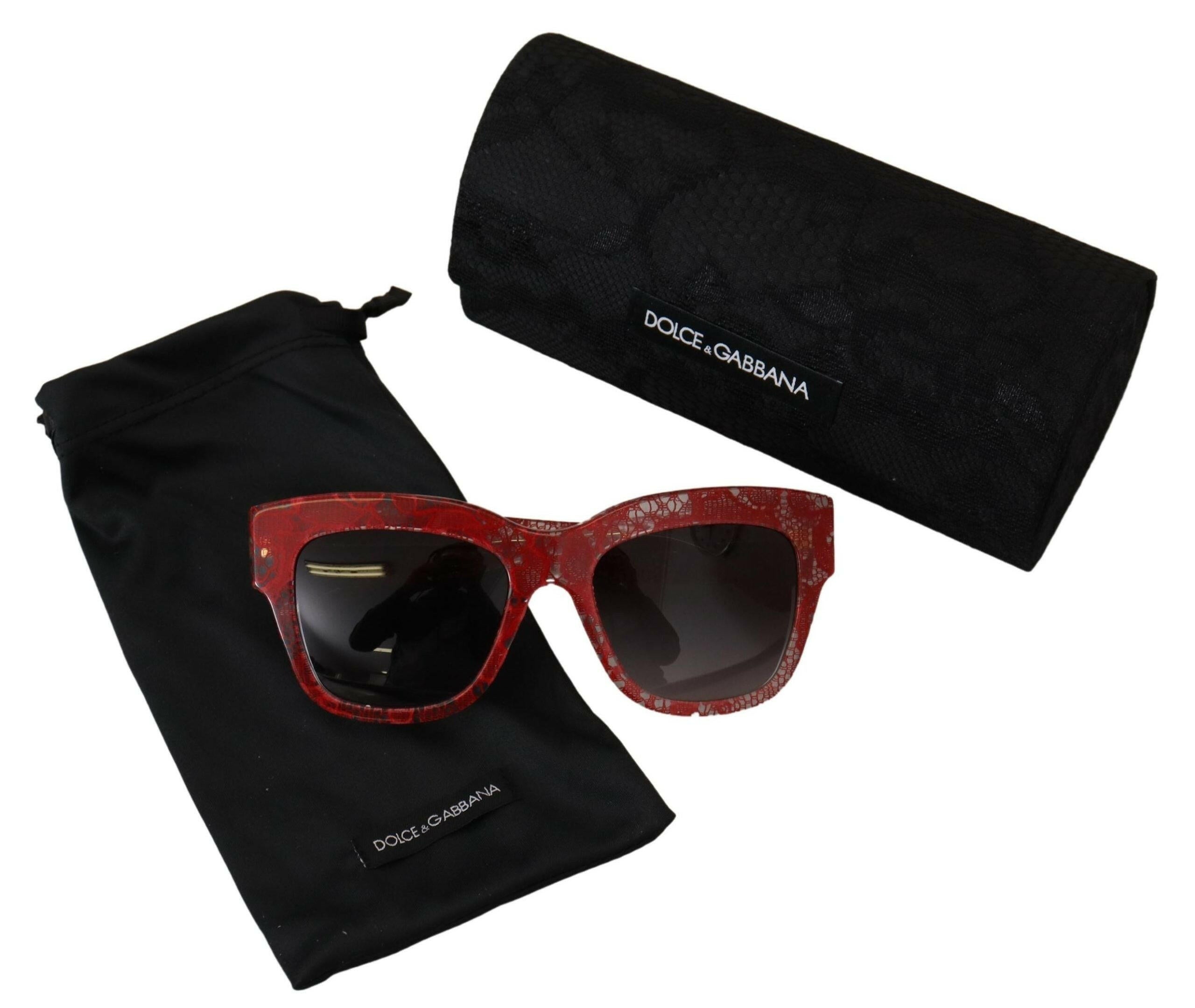 Dolce & Gabbana Red Lace Acetate Rectangle Shades DG4231Sunglasses -  Jewellery, Women -  Dolce & Gabbana. Dolce & Gabbana Red Lace Acetate Rectangle Shades DG4231Sunglasses -  Jewellery, Women -  Dolce & Gabbana.