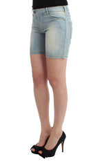 Ermanno Scervino Beachwear Blue Denim City Casual Dress Shorts -   -  Ermanno Scervino.
