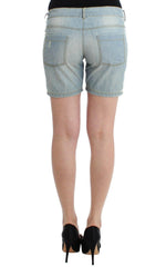Ermanno Scervino Beachwear Blue Denim City Casual Dress Shorts -   -  Ermanno Scervino.