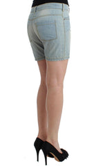 Ermanno Scervino Beachwear Blue Denim City Casual Dress Shorts -   -  Ermanno Scervino.