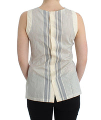 Ermanno Scervino Beachwear Striped Top Blouse Shirt Bow Tank - - Ermanno Scervino.