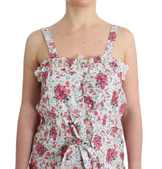 Ermanno Scervino Beachwear Pink Floral Beach Mini Dress Short -   -  Ermanno Scervino.