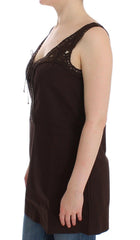Ermanno Scervino Beachwear Brown Cotton Stretch Tunic Dress -   -  Ermanno Scervino.