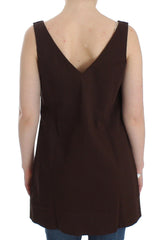 Ermanno Scervino Beachwear Brown Cotton Stretch Tunic Dress -   -  Ermanno Scervino.
