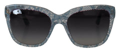 Dolce & Gabbana Blue Lace Acetate Rectangle Shades DG4226 Sunglasses -  Jewellery, Women -  Dolce & Gabbana.