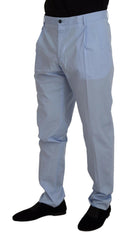 Dolce & Gabbana Blue Cotton Stretch Trousers Chinos Pants -   -  Dolce & Gabbana.