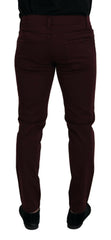 Dolce & Gabbana Bordeaux Cotton Stretch GOLD Denim Jeans -   -  Dolce & Gabbana.