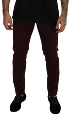 Dolce & Gabbana Bordeaux Cotton Stretch GOLD Denim Jeans -   -  Dolce & Gabbana.