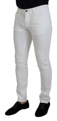 Dolce & Gabbana White Slim Skinny Stretch Cotton Denim Jeans -   -  Dolce & Gabbana.