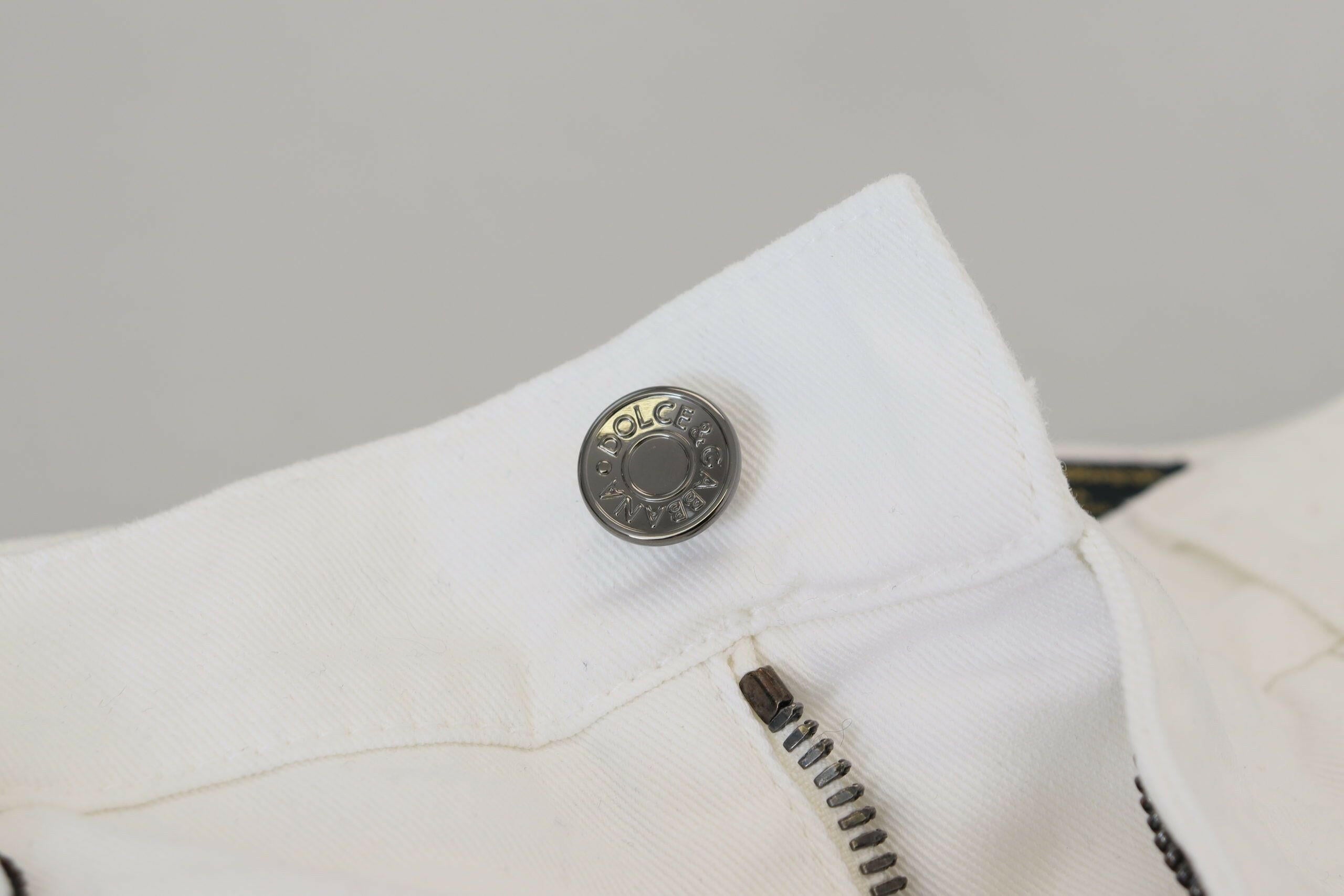 Dolce & Gabbana White Slim Skinny Stretch Cotton Denim Jeans -   -  Dolce & Gabbana. Dolce & Gabbana White Slim Skinny Stretch Cotton Denim Jeans -   -  Dolce & Gabbana.