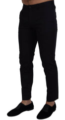 Dolce & Gabbana Blue Stretch Cotton Slim Trousers Chinos Pants -   -  Dolce & Gabbana.