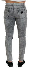 Dolce & Gabbana Gray Slim Fit Wash Stretch Cotton Denim Jeans -   -  Dolce & Gabbana.