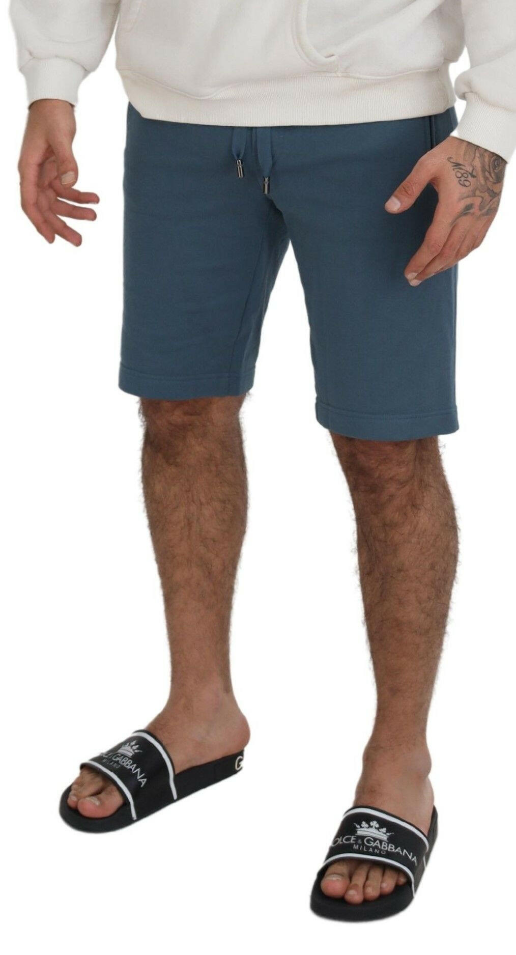 Dolce & Gabbana Blue Cotton Bermuda Casual Mens Shorts -   -  Dolce & Gabbana. Dolce & Gabbana Blue Cotton Bermuda Casual Mens Shorts -   -  Dolce & Gabbana.