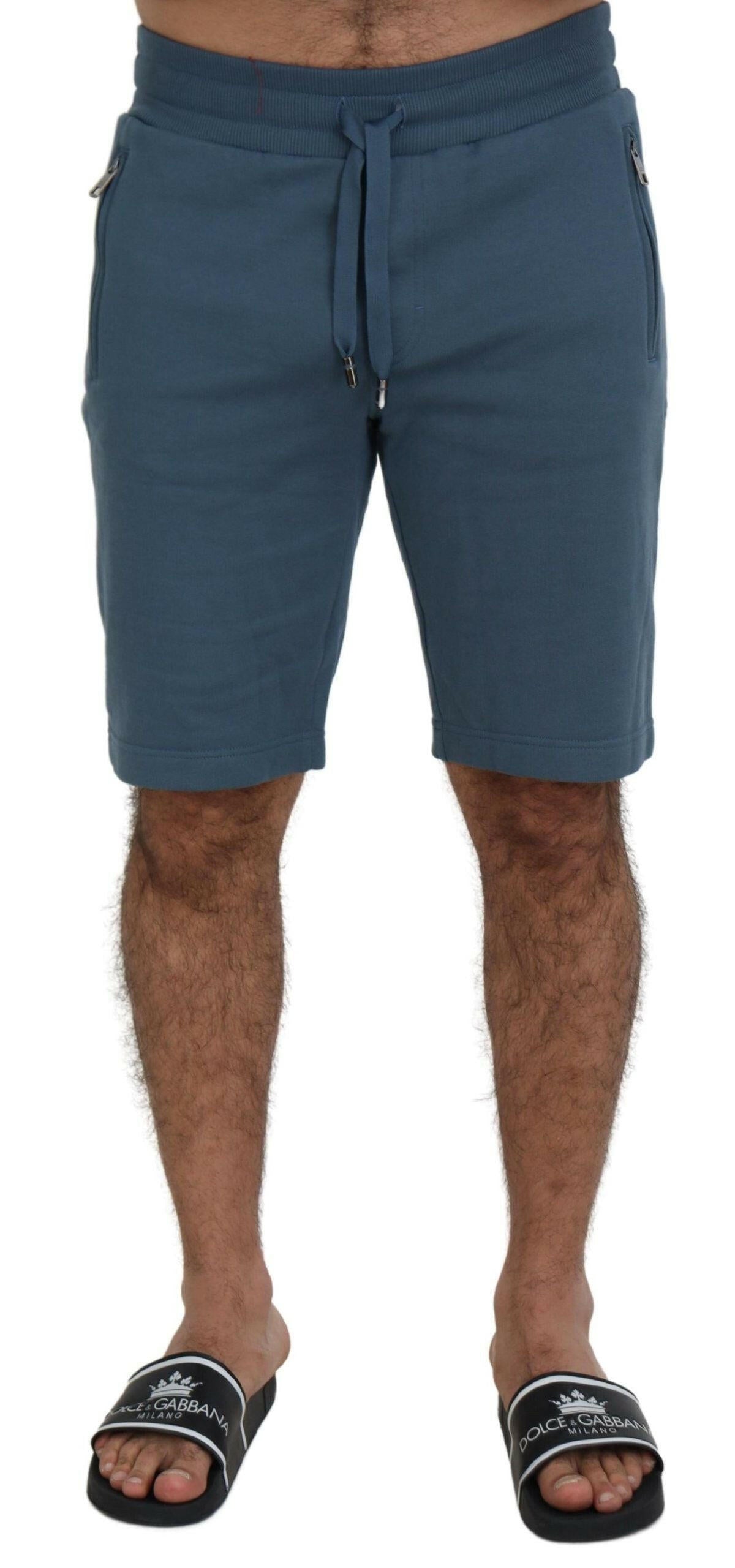 Dolce & Gabbana Blue Cotton Bermuda Casual Mens Shorts -   -  Dolce & Gabbana.