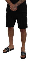 Dolce & Gabbana Black Cotton Bermuda Cargo Shorts -   -  Dolce & Gabbana.