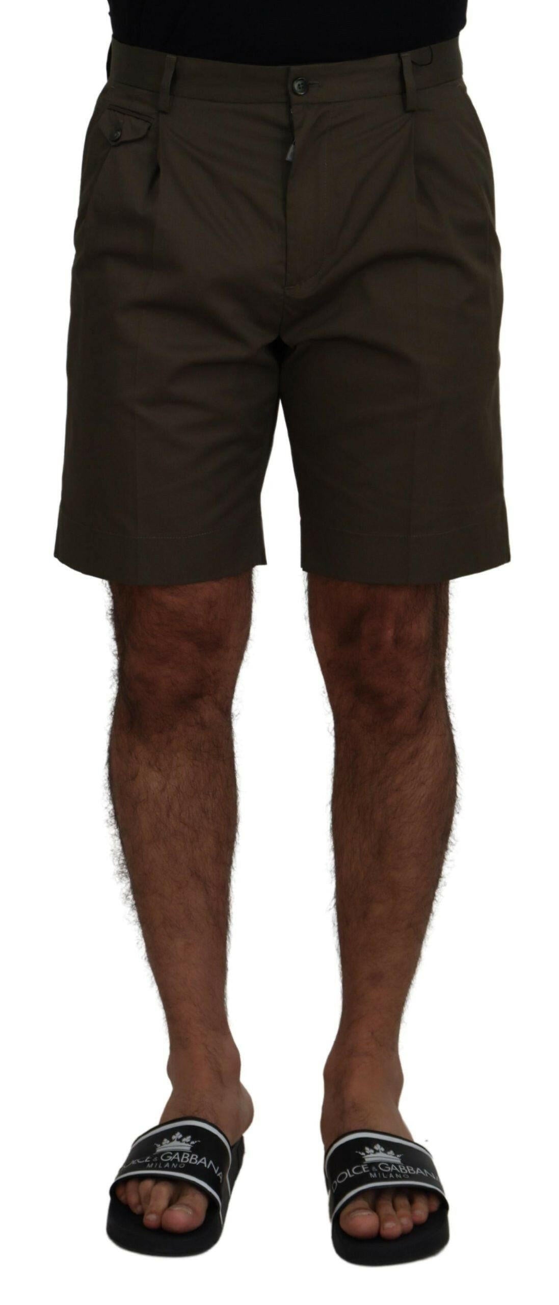 Dolce & Gabbana Green Chinos Cotton Casual Shorts -   -  Dolce & Gabbana.