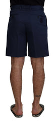 Dolce & Gabbana Blue Chinos Cotton Stretch Casual Shorts -   -  Dolce & Gabbana.