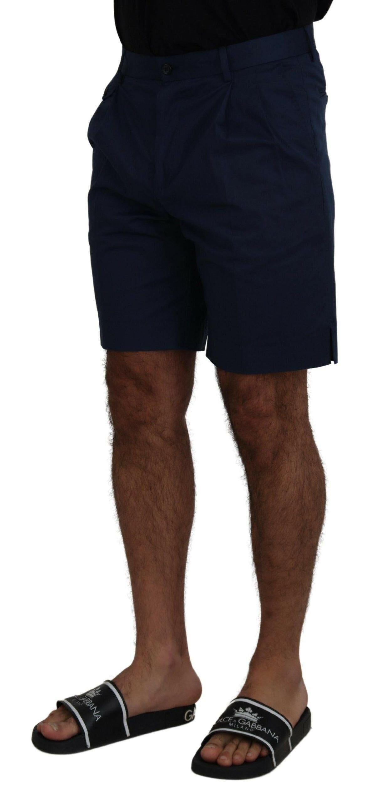 Dolce & Gabbana Blue Chinos Cotton Stretch Casual Shorts -   -  Dolce & Gabbana. Dolce & Gabbana Blue Chinos Cotton Stretch Casual Shorts -   -  Dolce & Gabbana.