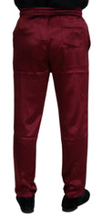 Dolce & Gabbana Bordeaux Silk DG Sleep Lounge Pants -   -  Dolce & Gabbana.