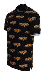 Dolce & Gabbana Black Car Print Short Sleeve Polo T-shirt -   -  Dolce & Gabbana.