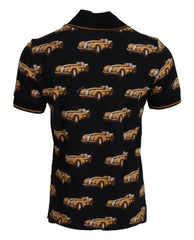 Dolce & Gabbana Black Car Print Short Sleeve Polo T-shirt -   -  Dolce & Gabbana.