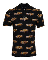 Dolce & Gabbana Black Car Print Short Sleeve Polo T-shirt -   -  Dolce & Gabbana.