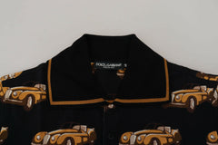 Dolce & Gabbana Black Car Print Short Sleeve Polo T-shirt -   -  Dolce & Gabbana.