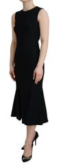 Dolce & Gabbana Black Dress Sheath Flare Viscose Dress -   -  Dolce & Gabbana.
