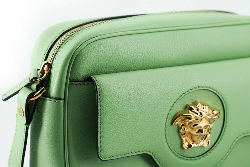 Versace Elegant Mint Green Leather Camera Case Bag -   -  Versace. Versace Elegant Mint Green Leather Camera Case Bag -   -  Versace.